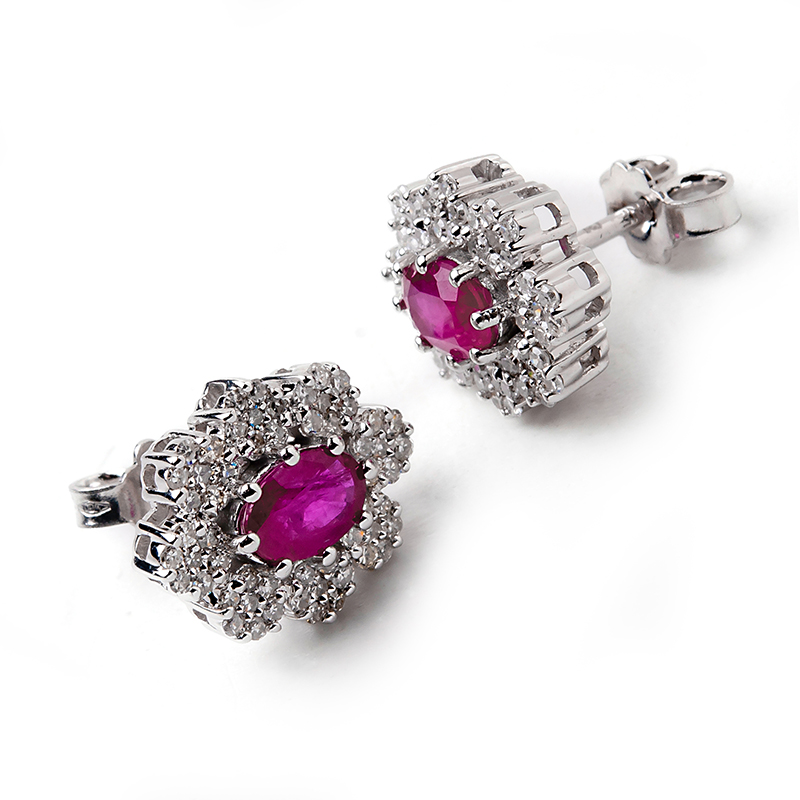 Ruby earrings